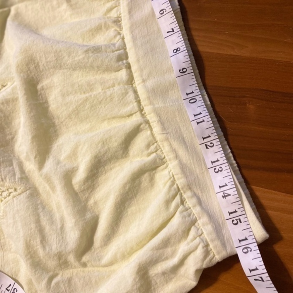 LBK Lemon Yellow 100%‎ Cotton Light Crochet Skirt - Picture 5 of 7